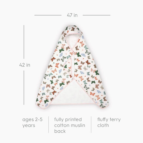1-6 Little Unicorn Hooded Bath Towel | Absorbent Cotton & Terry Blend | Larger Size for Baby & Toddlers, Years