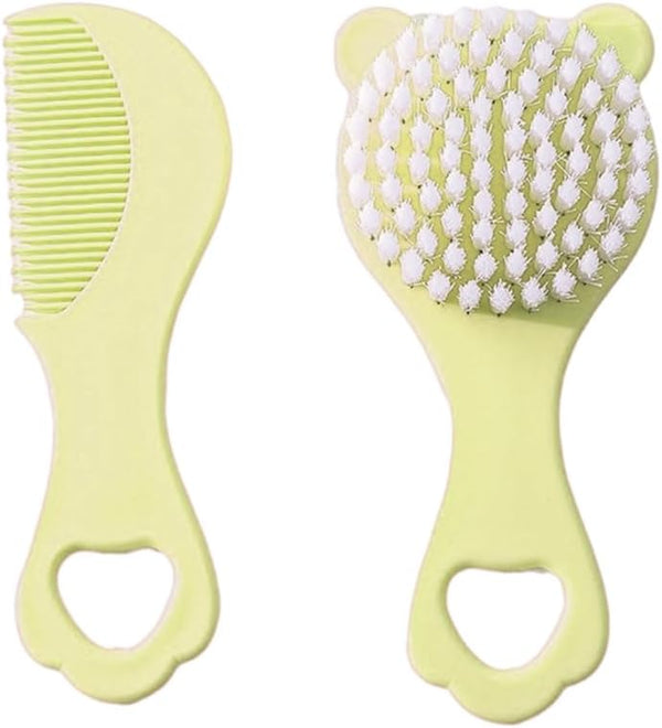 YUSHTPO Infant Comb Set with Hairbrush for Delicate Skin Feature Lovely Bear Pattern