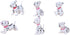 Dollhouse Family Set, Mini Animal Figures for 1:12 1:6 Scale Doll House, 6 Mini Plastic Dalmatians