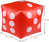 11.8" Jumbo Inflatable Dice - 2 Pack Outdoor Fun Giant Dice Set for Indoor/Outdoor Board Games, Ludo, Pool Party (Red)