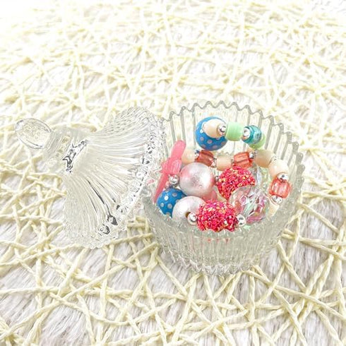 DJECO Silver Bubble Beads for Sparkling Jewelry Creations, Fun & Creative Learning for Home, School or Gifts