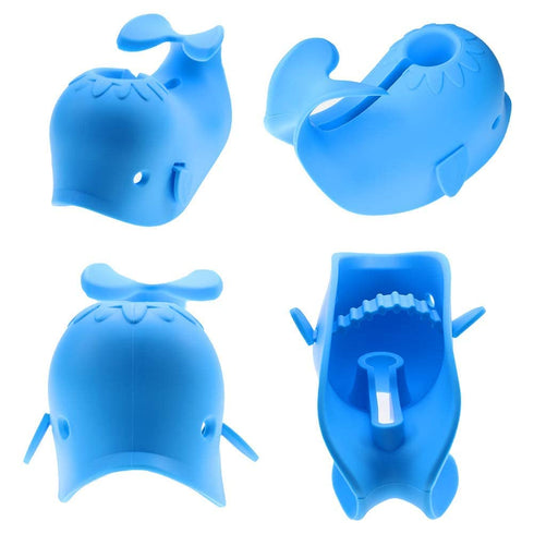 Bath Spout Cover for Bathtub, Baby Shower Protector Cover, Cute Soft Whale Design for Safe Baths (Blue)