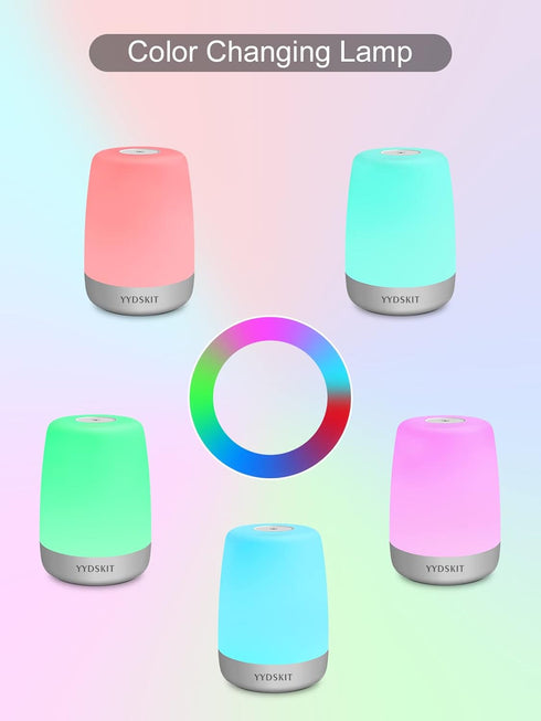 3 200H Night Light for Kids & Nursery - Rechargeable Touch Lamp, Portable Nursing Lamp with Soft & Warm Light