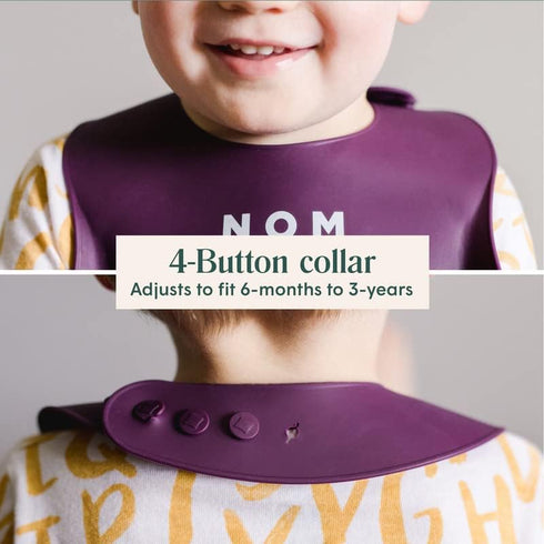 Simka Rose Silicone Baby Bibs with Food Catcher, Adjustable Soft Bib for Boys & Girls, High Chair