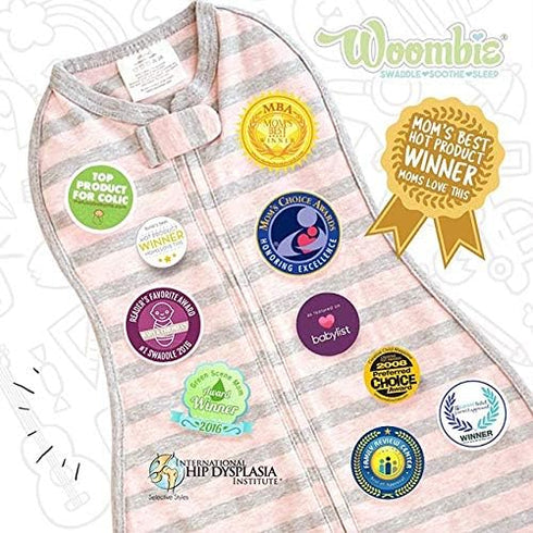 Woombie 0-9 18 Grow with Me Baby Swaddle, Convertible Swaddle Fits Months, Expands to Wearable Blanket for up