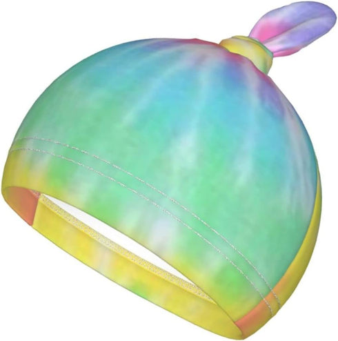 Norchzi Set Tie Dye Newborn Swaddle Blanket with Hat Baby Stuff Receiving Blankets Soft Transition Sleep Sacks Gifts