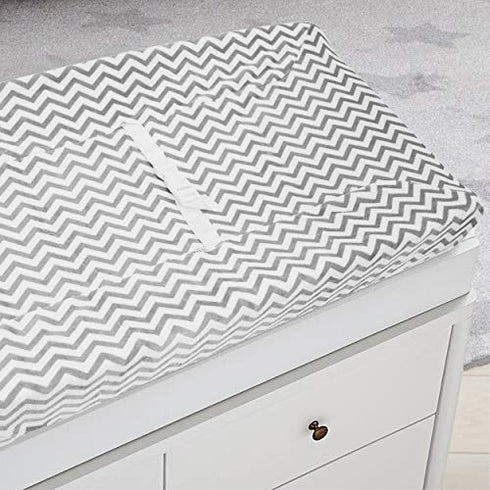 American Baby Company 2 Pack Heavenly Soft Chenille Fitted Changing Pad Cover, Chevron for Boys and Girls