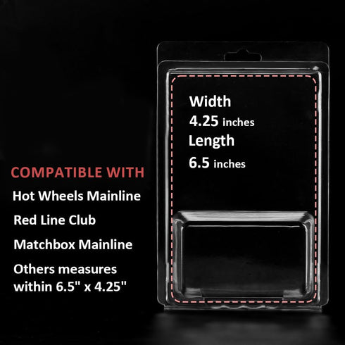 Baskiss 36 Pack Clear Protector Cases, Model Car Clamshell Display Case, Clear Protective Packs, Compatible with Hot