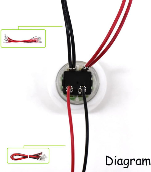 4 Pcs/Lot 24mm Arcade LED Push Buttons, Illuminated Player 1P 2P Coin Lit with Microswitch