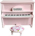 1:12 Dollhouse Grand Piano Model with Stool Scale Miniature Musical Instrument Desk Ornaments Gift Wooden Elegant Mini