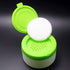 Green Plastic Portable Baby Skin Care After-Bath Powder Puff Case, Talcum Powder Container with Sifter