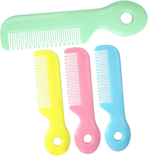 Galepromot 4Pcs Newborn Hair Comb Baby Comb Round Teeth Combs Wide Tooth Hair