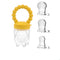Baby Fruit Pacifier Feeder, Silicone Fruit Feeder for Teething Relief Toys (Dark Yellow)
