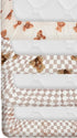 FIGEPO Set Fitted Baby Neutral Crib Sheets Bear and Buffalo Check Plaid Breathable Unisex Baby Standard Crib Sheet
