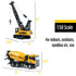 Diecast Metal Construction Trucks Models Set of 2 - Heavy Metal Toy Cement Truck and Construction Crane 1:50 Scale -