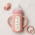 Frezonika 4 5 Pcs Silicone Pink Sleeves for Lansinoh (Old Style) Anti-Colic Glass Baby Bottles, Drop Protection