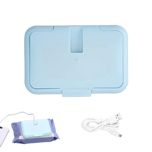 Jwthee Baby Wipe Warmer, Constant Temperature Evenly Heating Portable USB Wet Wipe Heater