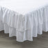 14" JSD White Ruffled Crib Bed Skirt Double Layer Nursery Toddler Dust Ruffle Bedding Skirt Deep Drop
