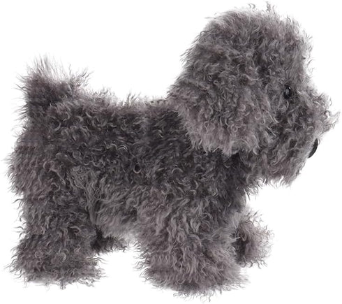 Apricot Lamb Toys Plush Dark Grey Poodle Dog Puppy Stuffed Animal Soft Cuddly 8.3 Inches Perfect for Child