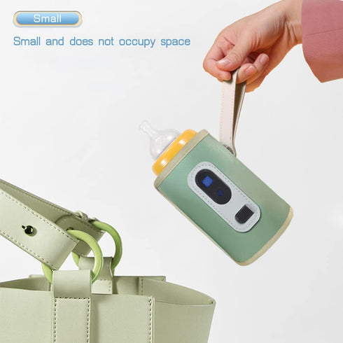 Portable Bottle Warmer Insulation Cover, Baby Milk Heat Keeper Cover with Temperature Adjustment, USB Warmer Bottle