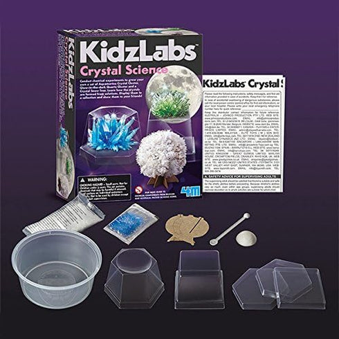 4M Kidzlabs Crystal Science Kit - Educational DIY STEM Toys Lab Experiment for Kids & Teens Gift