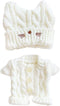 niannyyhouse 20cm Plush Doll Clothes Cat Hat Woolen Thread Onesies for 8in Doll (B)