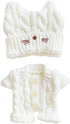 niannyyhouse 20cm Plush Doll Clothes Cat Hat Woolen Thread Onesies for 8in Doll (B)