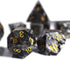 Natural Gemstone DND Dice Set, 7 Pcs Labradorite Handmade Polyhedral D&D Dice with Gift Box for Role Playing Games