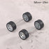 Sliver Wheels Rims Tires Set - Alloy 1:64 Wheels, Scale Alloy Wheels with Rubber Tires, Model Alloy Accessories