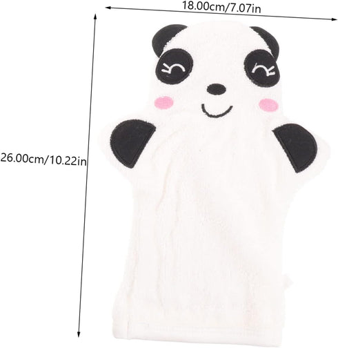 2Pcs Bath Gloves, Baby Bath Scrubber Mitts for Kids, Cotton White Newborn Bathing Accessories