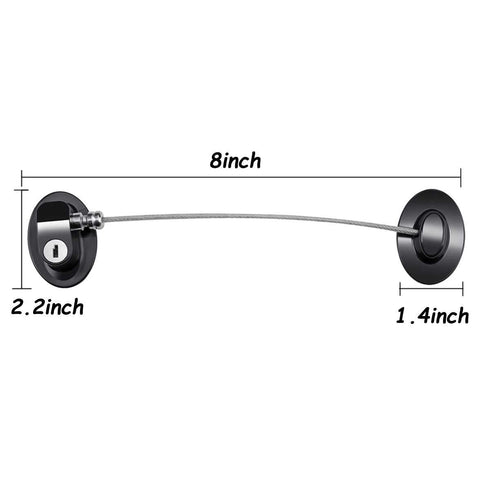 6 Pack Refrigerator Locks with 12 Keys, Child Safety Fridge Lock for Mini Fridge, File Drawer, Toilet Seat