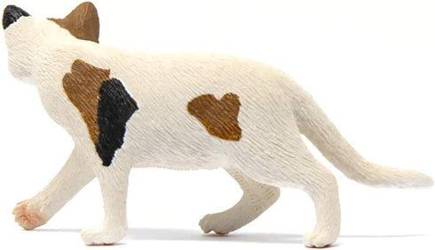 Schleich Farm World - Realistic American Shorthair Cat Toy - Brown and White - Ages 3+