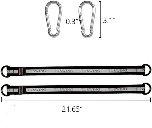 Hammock Tree Straps for Baby Swing Outdoor, Lightweight Tree Swing Hanging Straps Kit for kids, Durable Children Rope Swing Set Hanging Straps Kit with Safer Lock Snap Hook(21.65in/55cm), Holds 330 LB