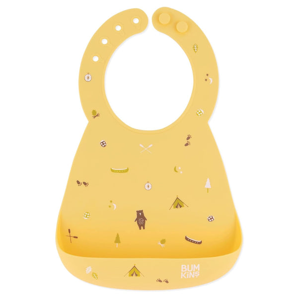 Bumkins Silicone Pocket Bibs for Babies, Baby Bib for 6-24 Months, Essential for Eating, Feeding, Baby Led Weaning