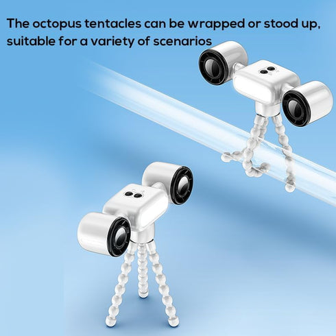 Generic 4000mAh 3 DUAL FAN WITH NIGHT LIGHT, Rechargeable Speeds, LED Light & Flexible Tripod,Portable rechargeable
