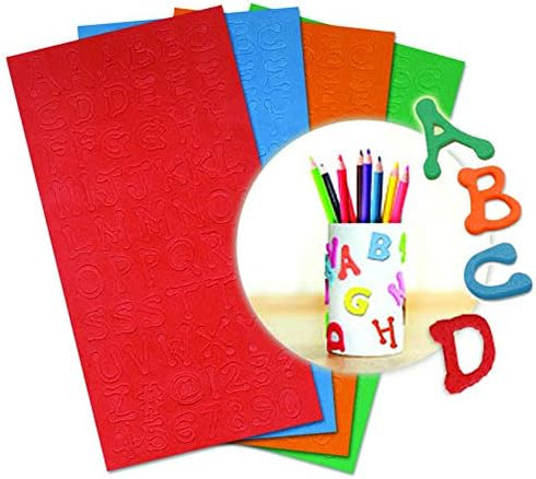 Foam Letter Stickers - Self-Adhesive Alphabet Letters 1/2" for Kids Crafts, 256 Pcs Bulk