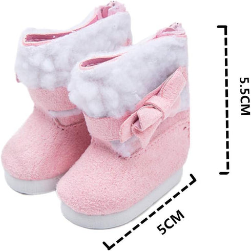 TOYYSB 6 14.5 Inch 100% Pairs Doll Shoes Fits Doll American Wellie Wishers Dolls Get Boots Doll Accessories