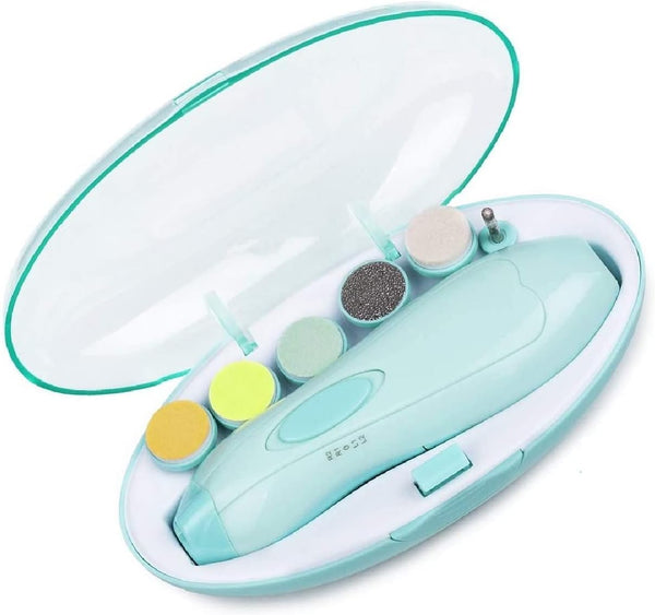 Baby Nail Trimmer, Safe Electric Nail Clippers Kit with Light for Newborn