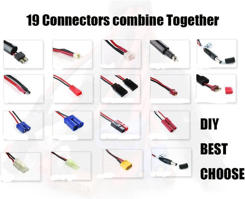 Readytosky 19 in 1 Lipo Battery Charger Adapter, Convert Cable for RC Car Drone