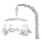 The Peanutshell Crib Mobile for Girls or Boys - Soft Grey Musical