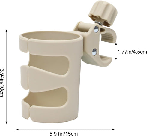 Generic Bottle Holder for Wheelchair - Shock-Proof Clamp-On Drink Mount, Adjustable Stroller Cup Carrier | Universal