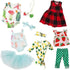 5 Sets 14-18 Inch 43cm 15 Inch Ecore Fun Baby Doll Clothes and Headbands Outfits Pjs Baby Doll Accessories for New Born