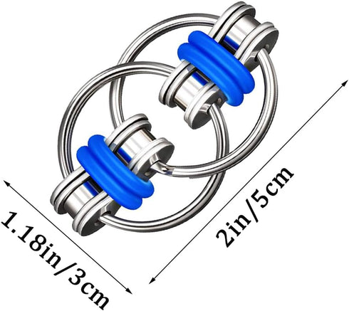 DBlosp 3 Pack Fidget Toy Flippy Chain Stress Anxiety Relief Chain ADHD and ADD, Anxiety Relief Bike Chain Toys