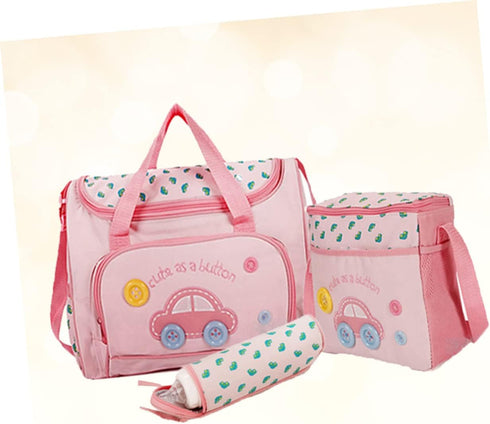 ULDIGI 4-in-1 Set Backpack Diaper Bag Large Capacity Multi Functional Travel Portable