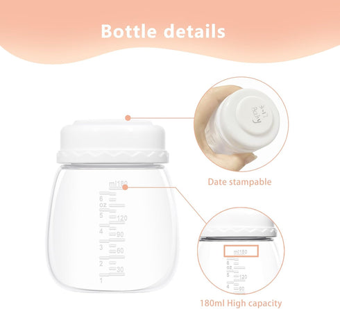 Hranio s1/s2/9 2 Set Baby Bottles Breast Pump Parts Compatible with Spectra Replacement Pump Parts, Spectra Bottles