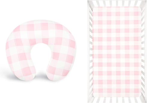 DILIMI Fitted Crib Sheets and Nursing Pillow Cover for Baby Boys and