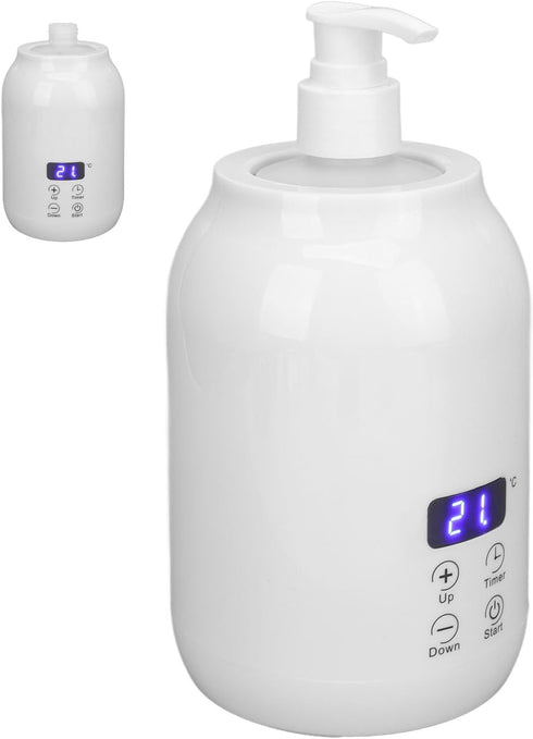 Semme Temp Control Oil Warmer,Massage Oil Heater, Portable ABS Bottle Warmer with LED Display for Essential Oil Lotion