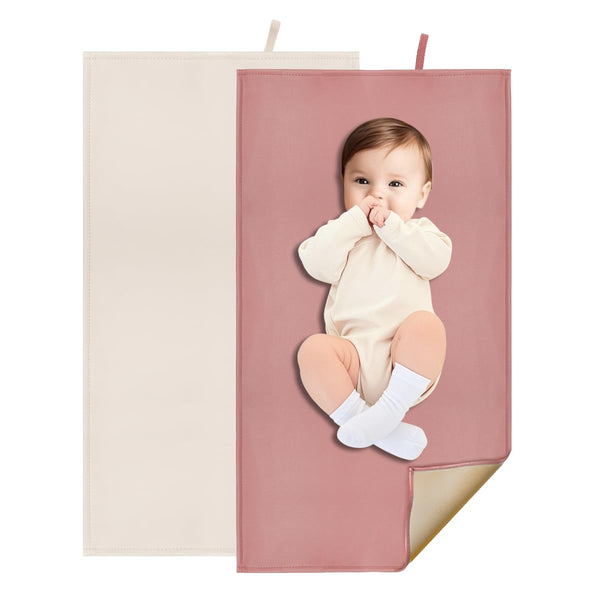 2 Pack Portable Diaper Changing Pad for Baby, Wipeable Baby Changing Mat