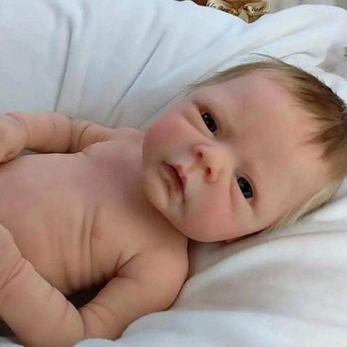 18 Inch 3+ EURORA Reborn Baby Dolls Girl Vinyl Silicone Body, Sweet Girl Reborn Baby Dolls with Clothes and Bottles