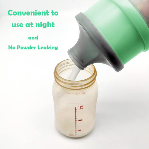 LADISO 4 Formula Dispenser Container, Portable Milk Powder Dispenser, Baby Feeding Travel Storage Container, Non-Spill